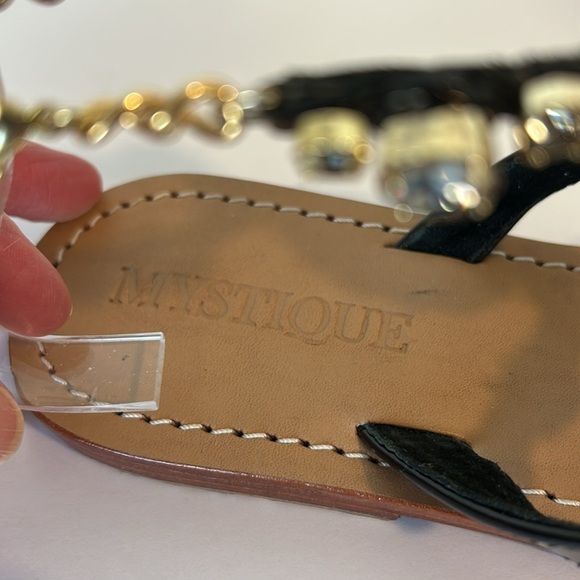 Mystique boutique black brussels sandals size 7 - Picture 7 of 9